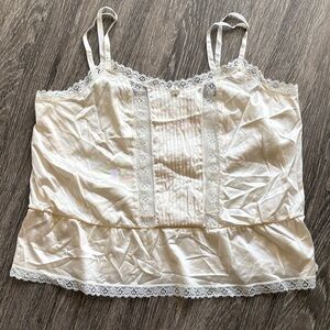 Vintage Lace Trim Camisole Tank Top